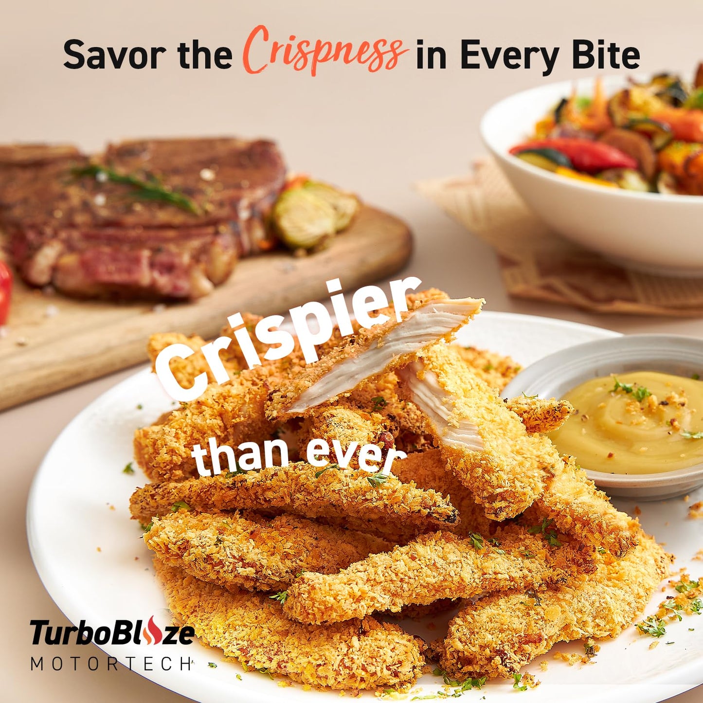 COSORI Air Fryer 9-in-1, Compact & Large 6-Qt, Premium Ceramic Coating, 90โ450ยฐF Precise Heat for Even Results, Up to 95% Less Oil*, Roast, Bake, Dry, Reheat, Frozen, Broil, Proof, 120V, TurboBlaze