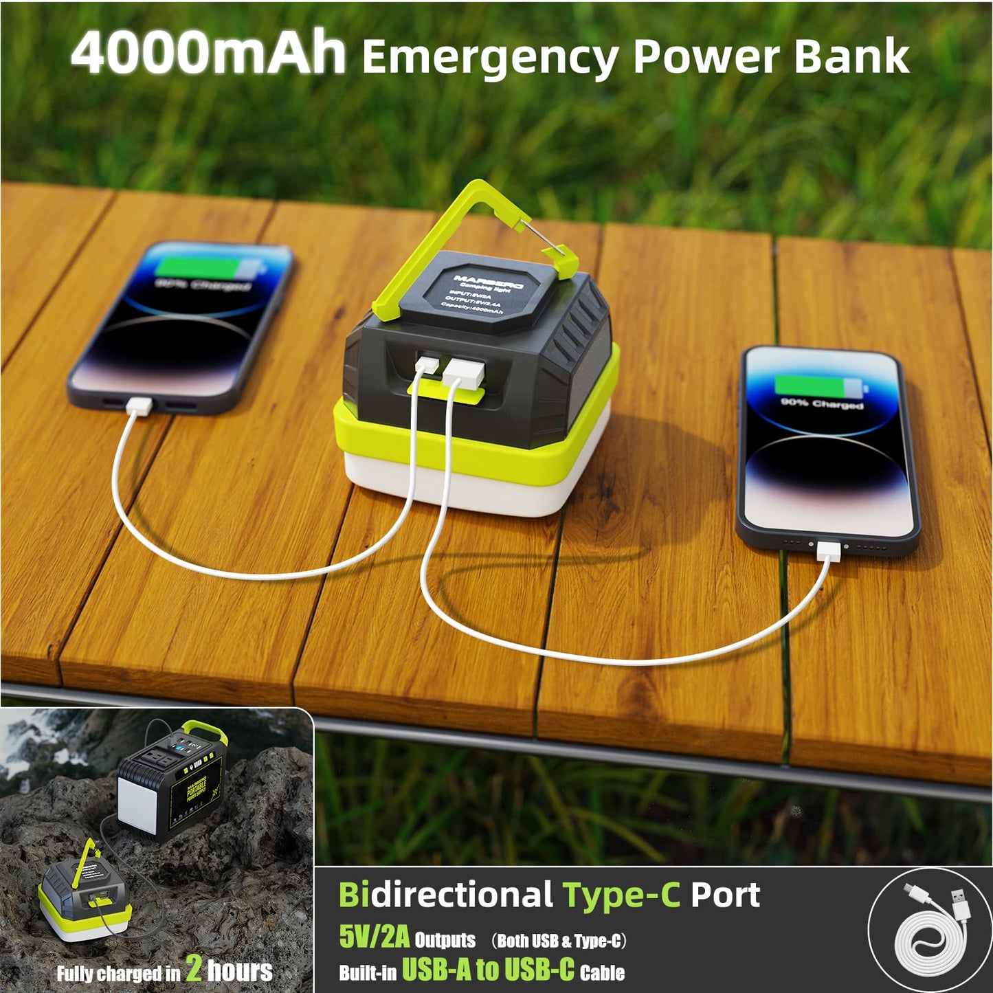 MARBERO LED Camping Lantern with Power Bank
