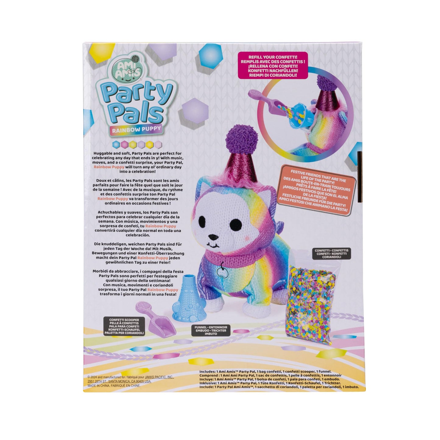 Rainbow Party Plush Toy with Music & Surprise!