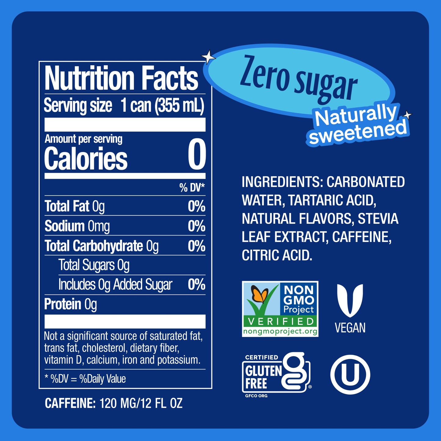Zevia Zero Calorie Energy Drink, Kola, 12 Ounce Cans (Pack of 12)