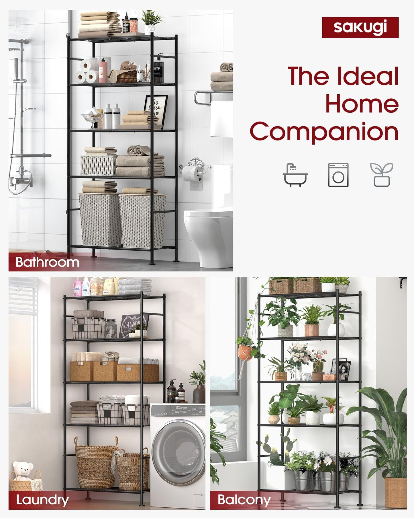 5-Tier Heavy Duty Storage Shelves Organizer