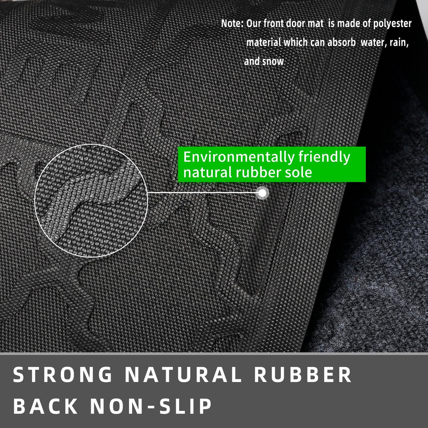 Heavy Duty Non-Slip Outdoor Welcome Mat 30"x17"