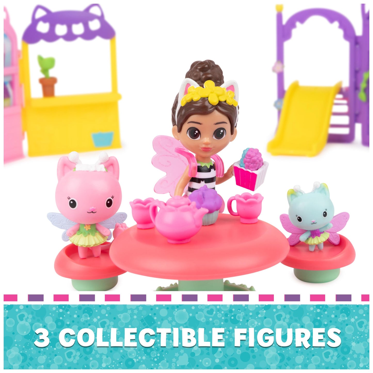 Gabby's Dollhouse Kitty Fairy Garden Party Playset