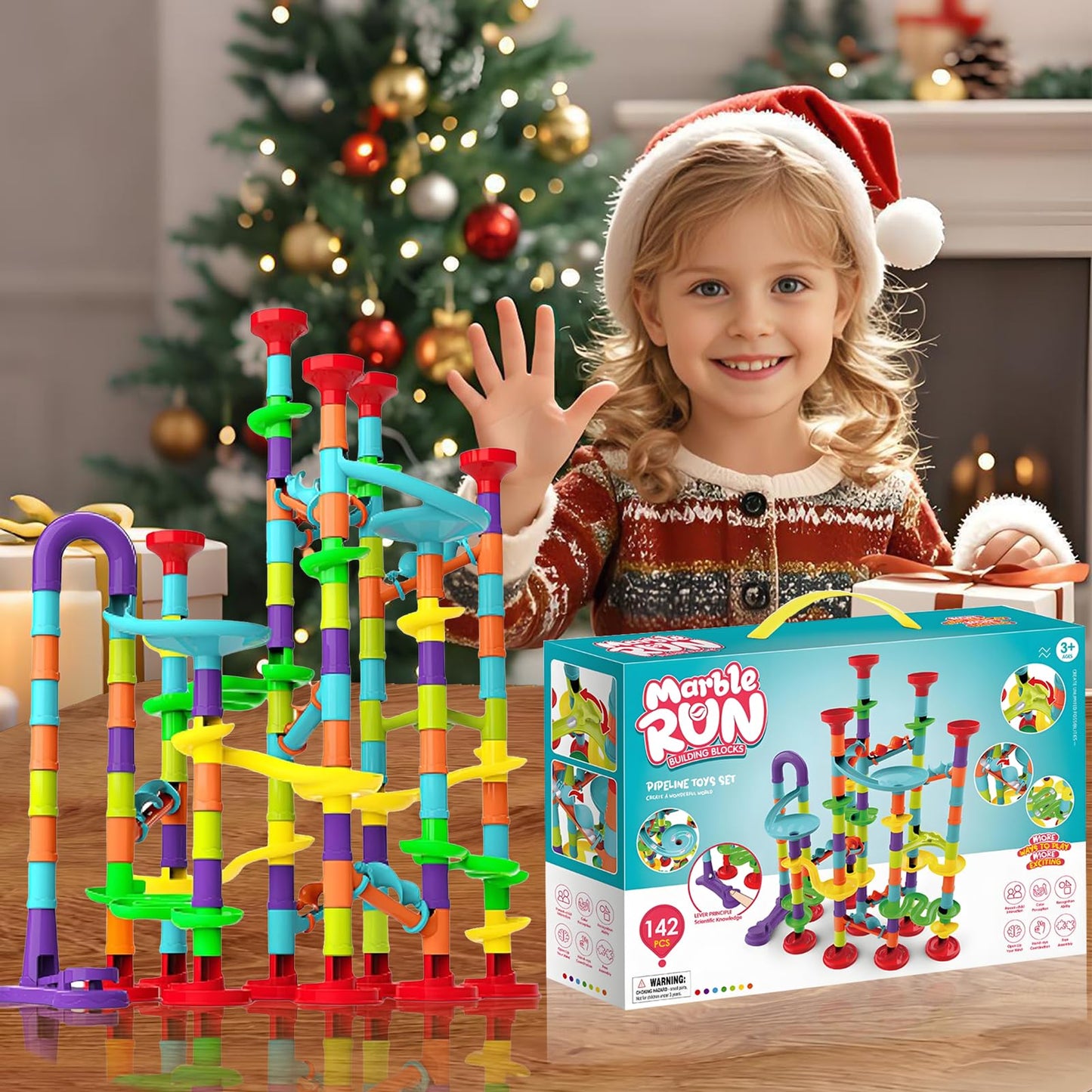 RockSwan 172-Piece Marble Run STEM Toy Set