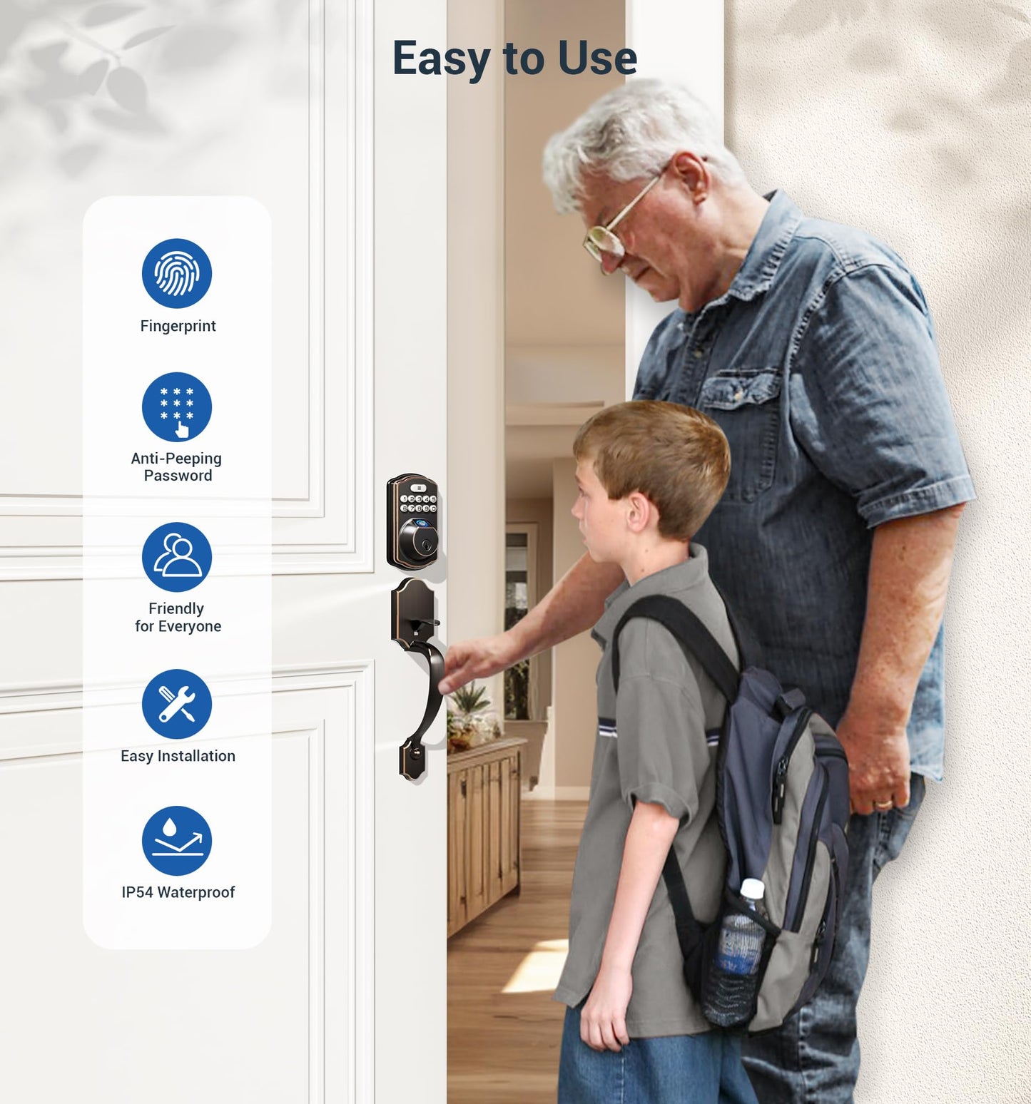 Veise Keyless Fingerprint Door Lock Set