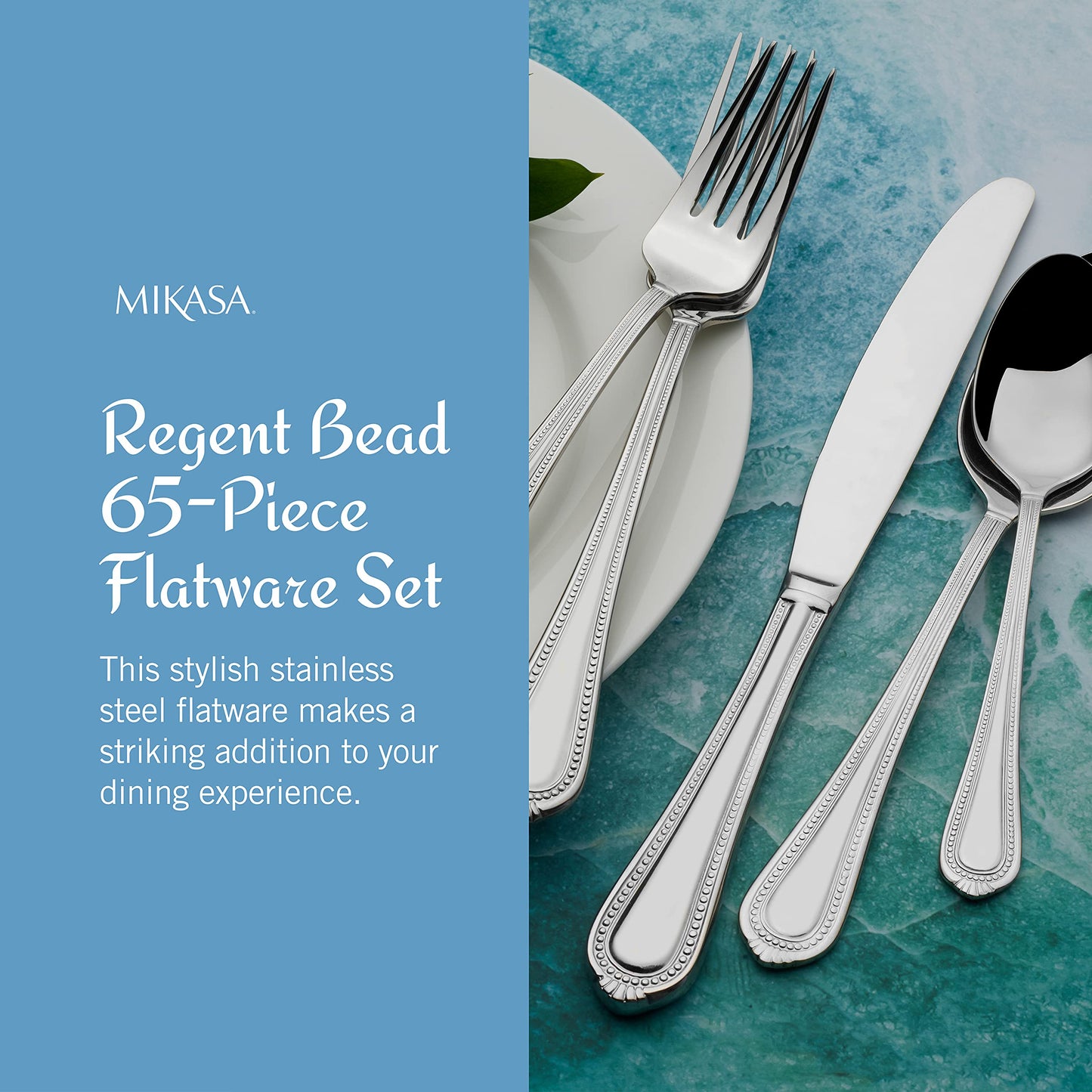 Mikasa Regent Bead Flatware Set for 12