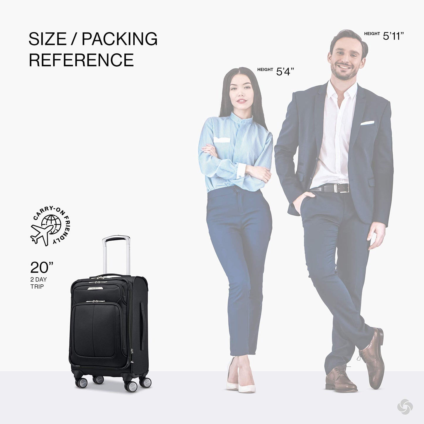 20-Inch Samsonite Expandable Spinner Luggage