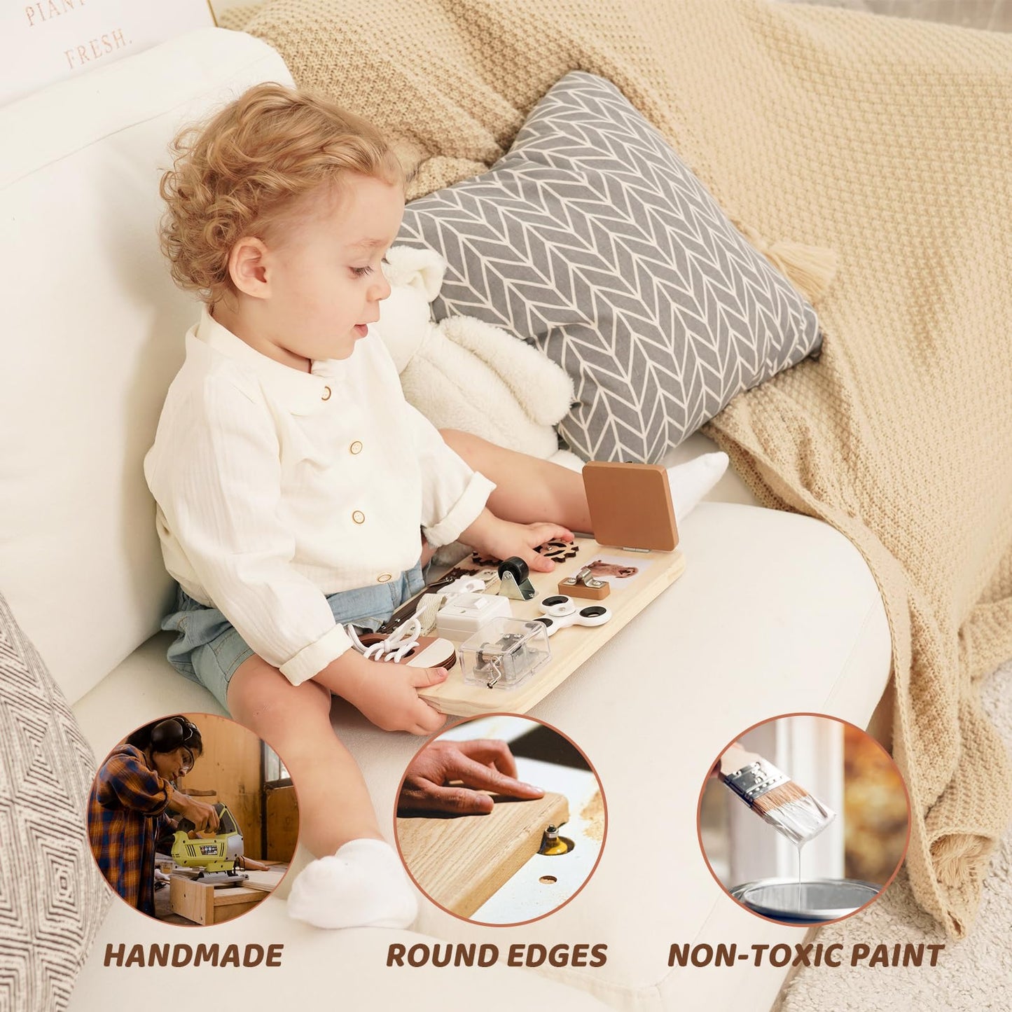 Busy Board Montessori Sensory Toys for Toddlers