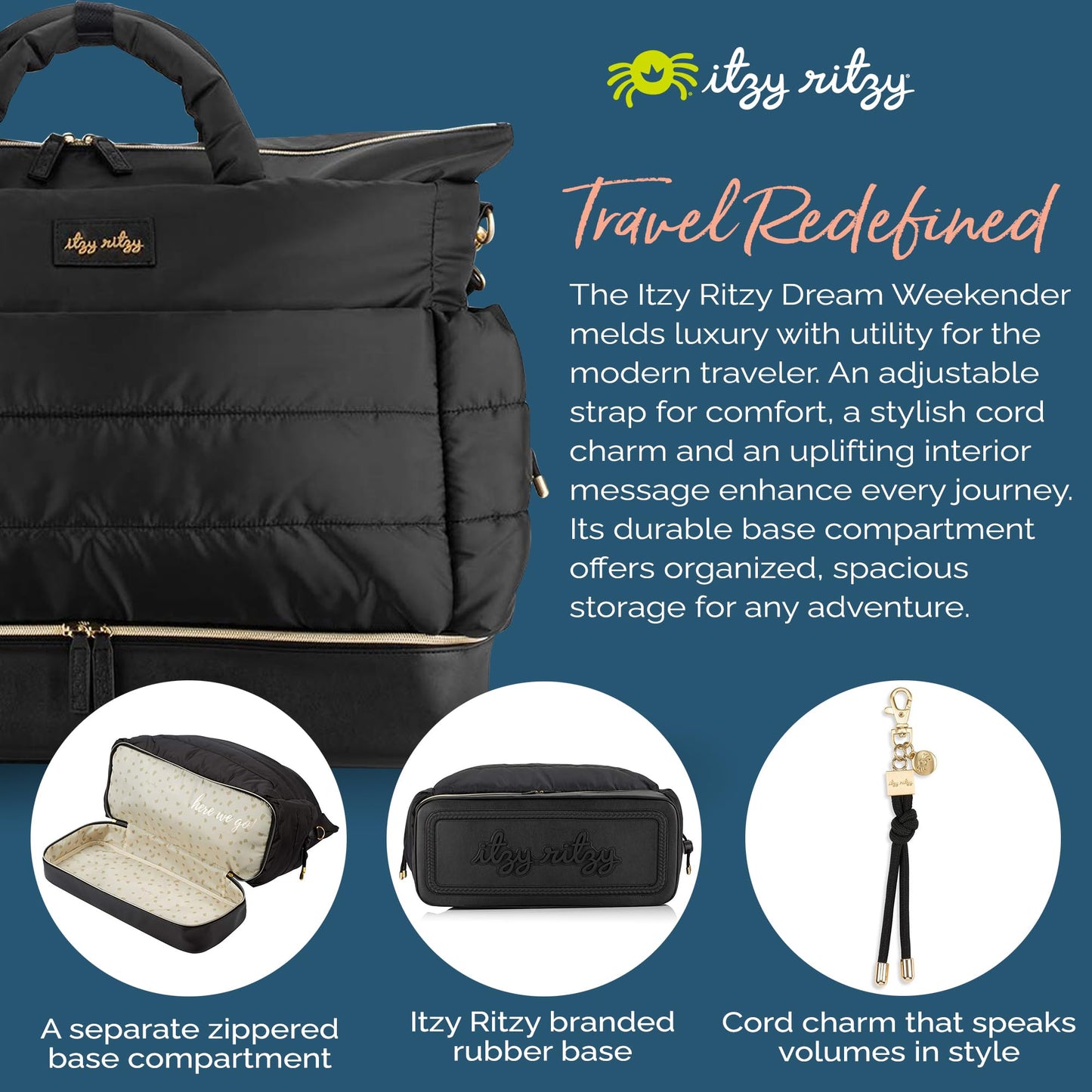 Itzy Ritzy Lightweight Travel Bag with 12 Pockets