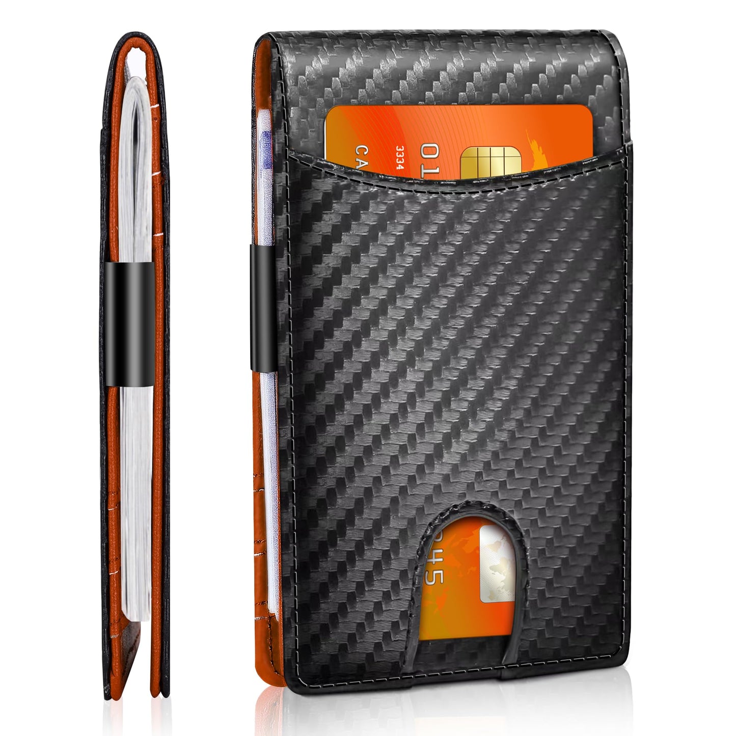 Men's RFID Blocking Slim Wallet with Money Clip