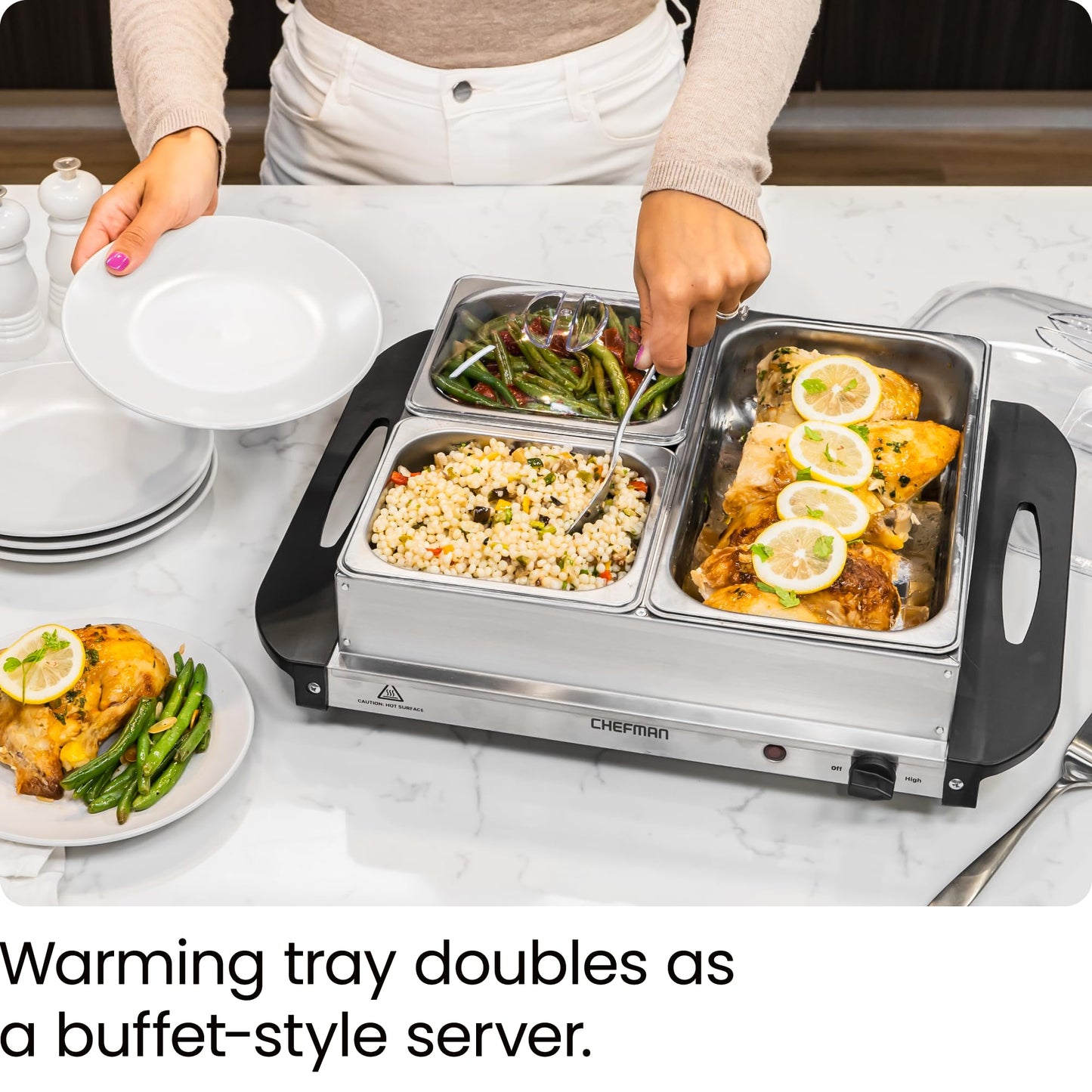 Chefman Electric Buffet Server with Adjustable Temperature