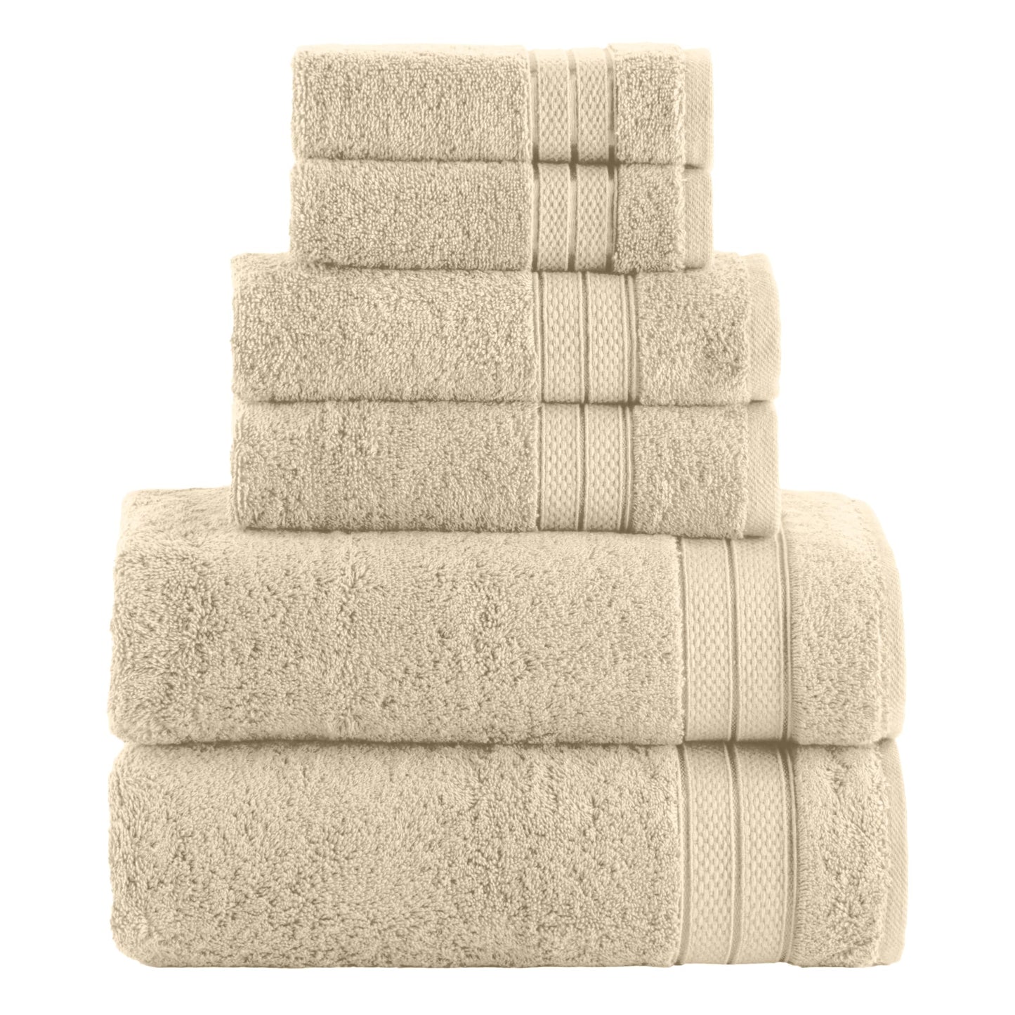 6-Piece Luxury Turkish Cotton Towel Set