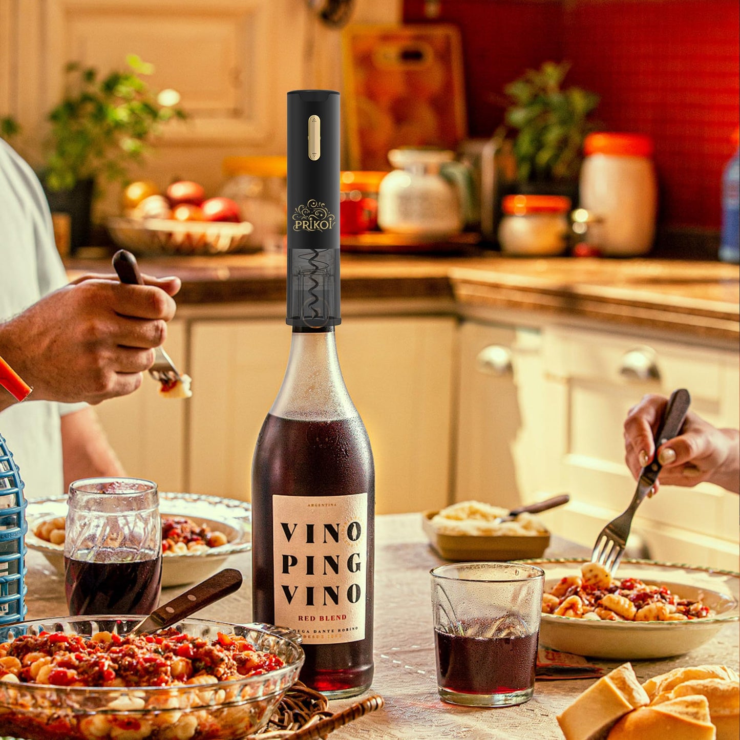 Electric Wine Opener Set with Aerator & Pourer
