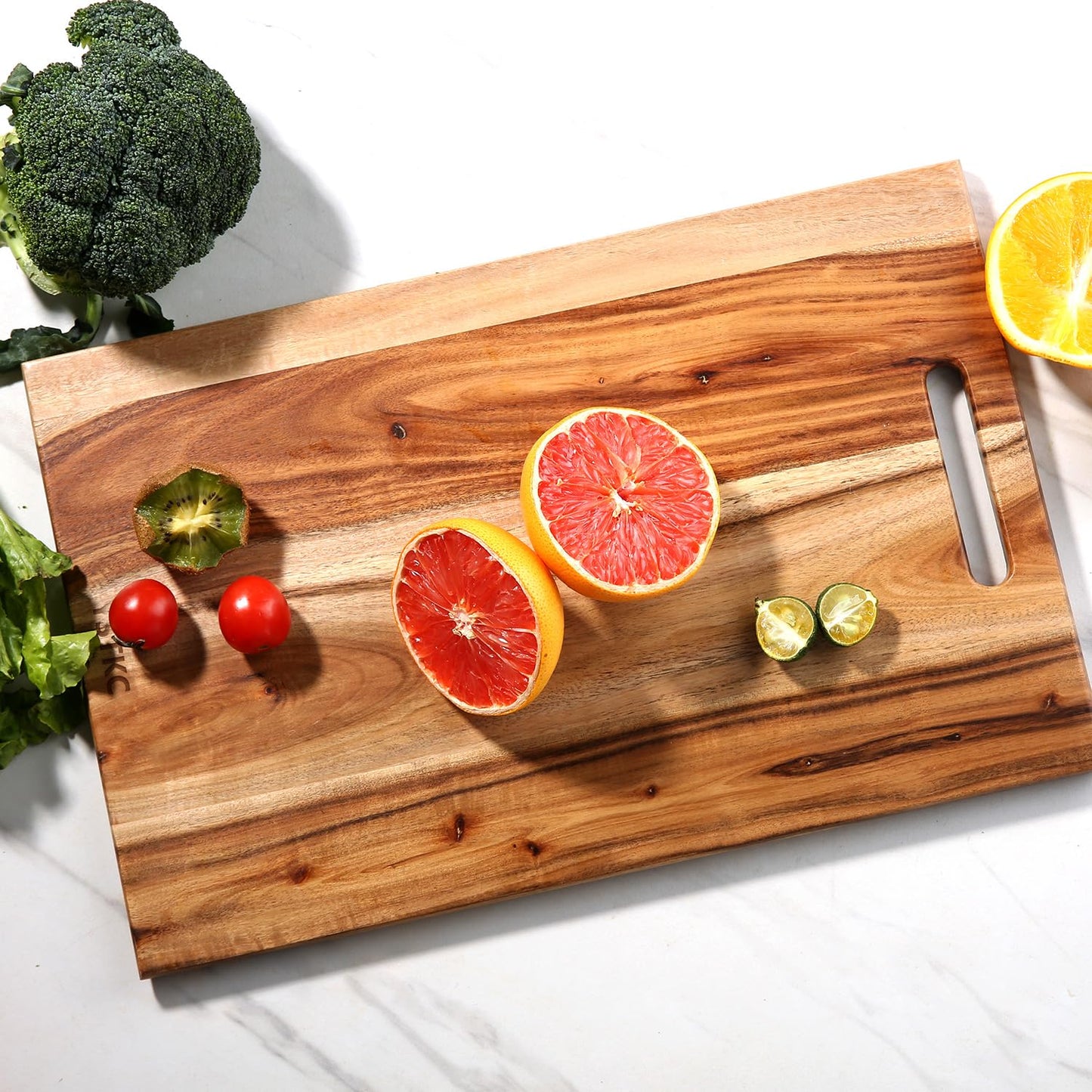 Acacia Wood Cutting Board with Handle 15" x 9.5"