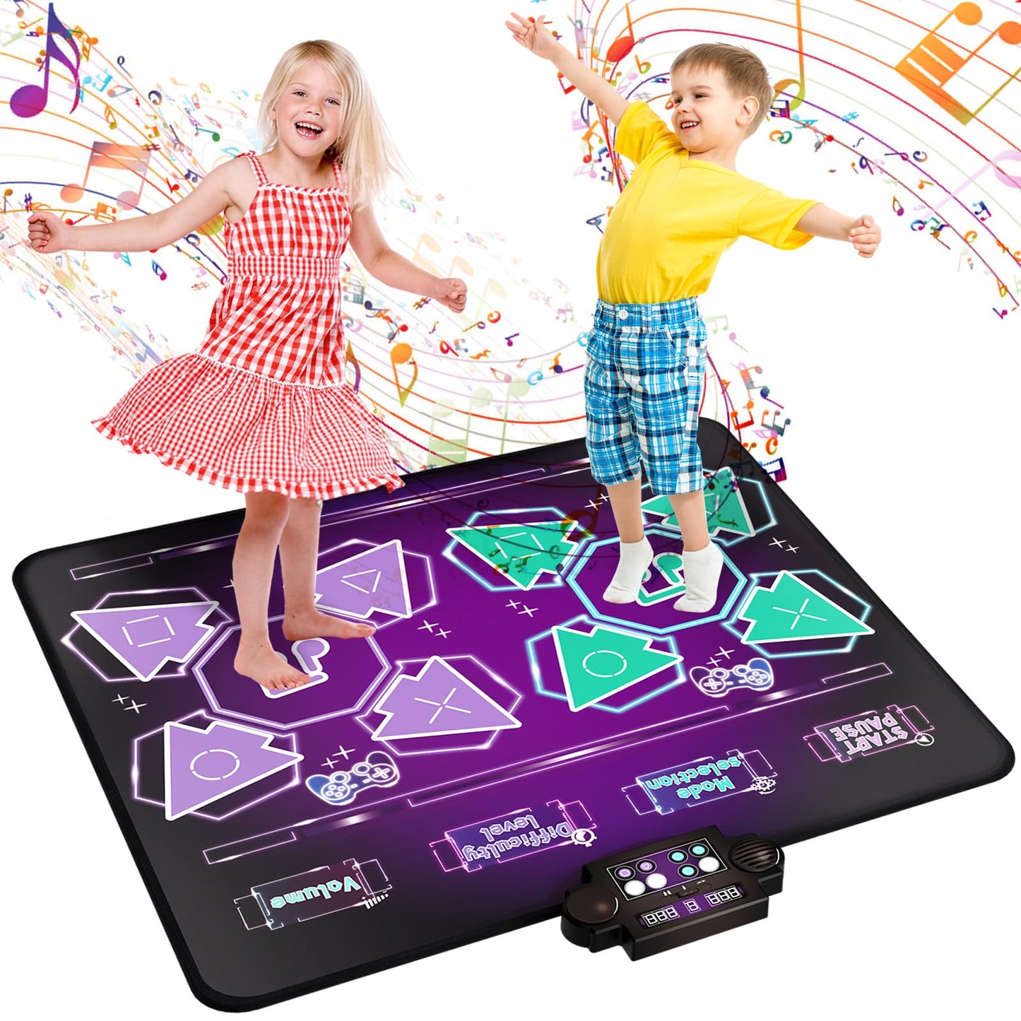 Kids Dance Mat - 2-Player Electronic Floor Game