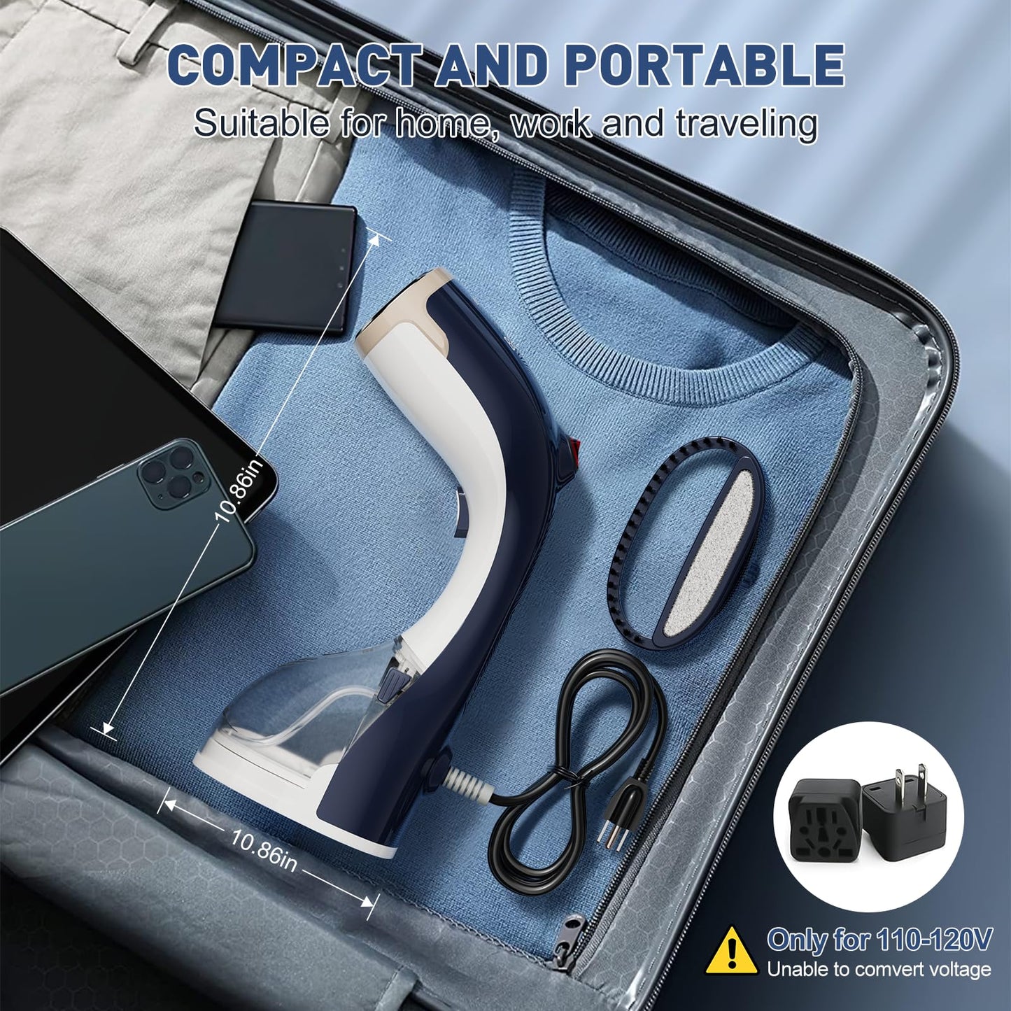 BQYPOWER 1200W Handheld Clothes Steamer for Travel