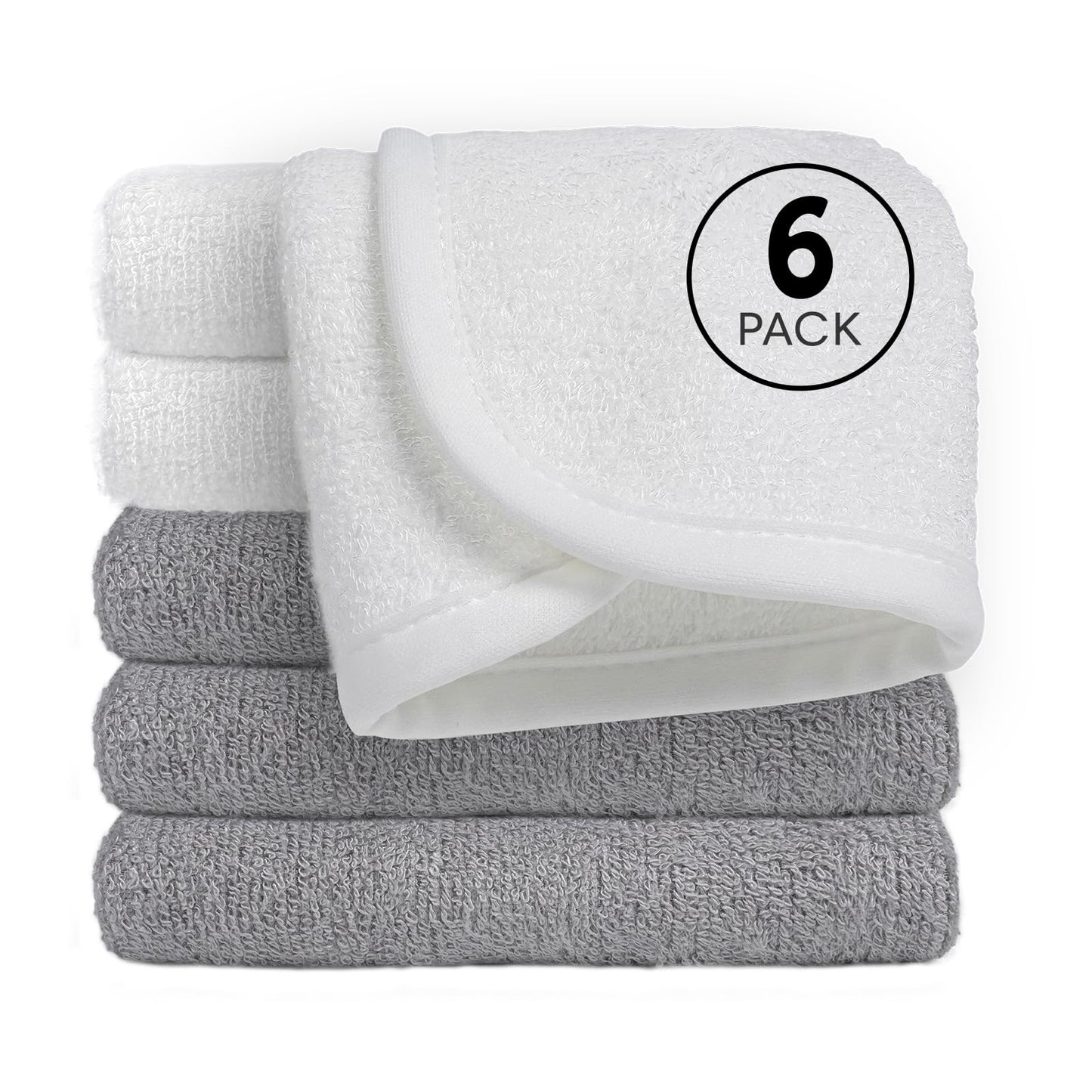 6 Pack Reusable Organic Baby Washcloths