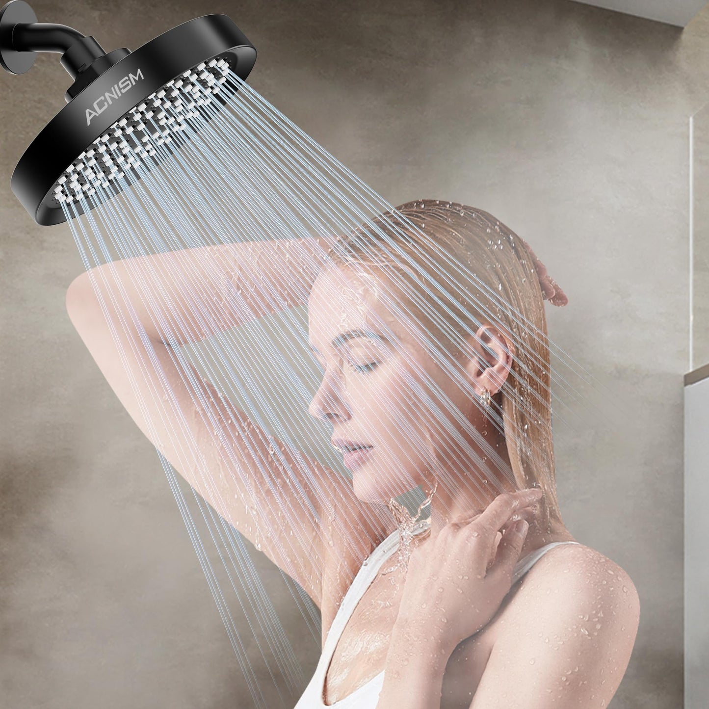 High Pressure Adjustable Shower Head with Hook