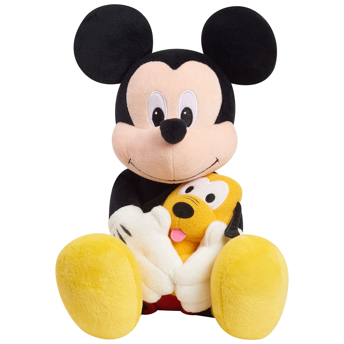 Disney Classics Lil Friends 11.5-inch Mickey Mouse and Pluto Plush Stuffed Animal, Plushie, Kids Toys for Ages 2 Up by Just Play