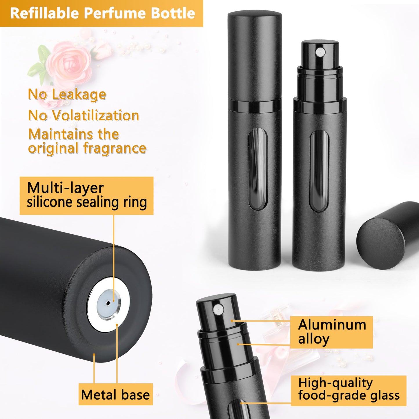 ANTOKX Refillable Perfume Atomizer 2-Pack 5ML