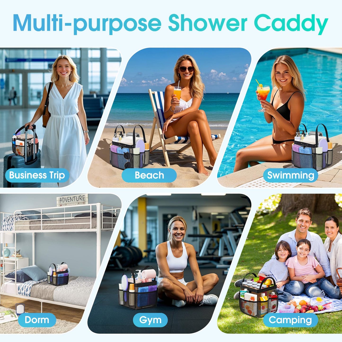 SmartTrends Large Mesh Shower Caddy Portable