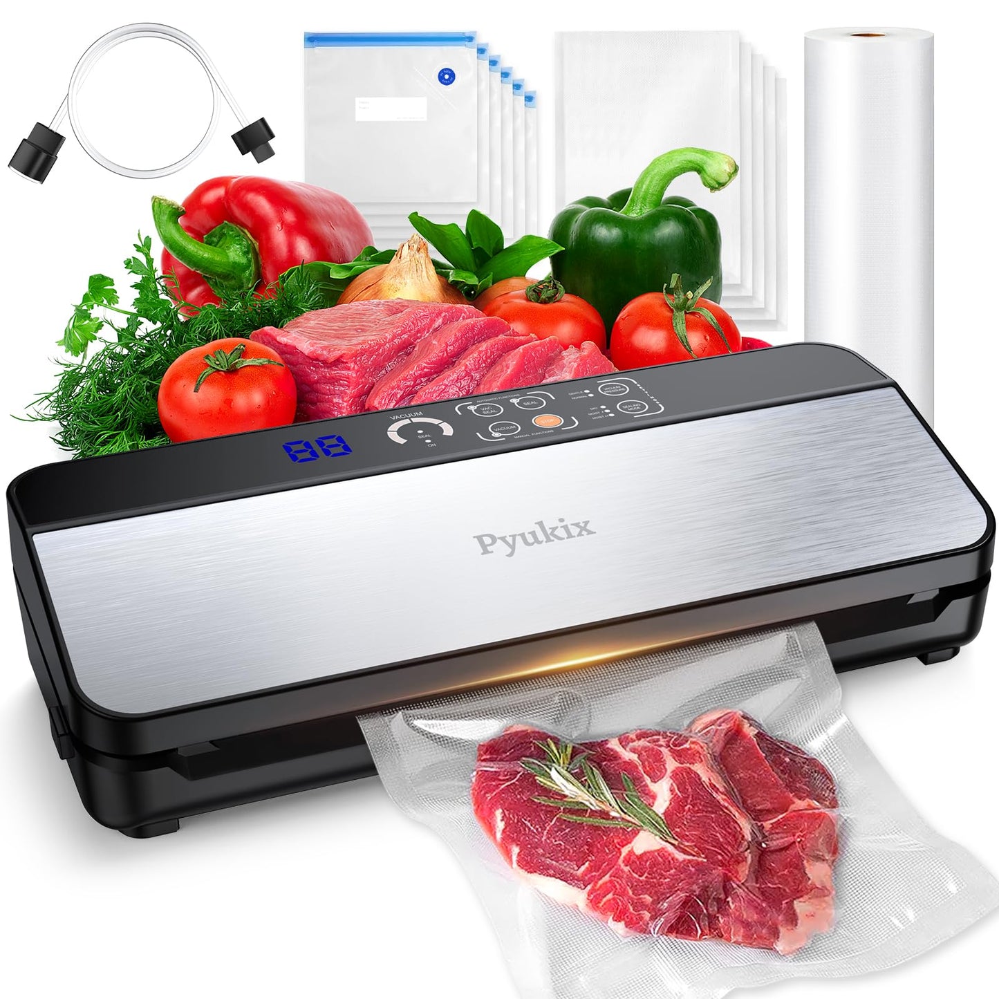 Pyukix 8-in-1 Vacuum Sealer with Cutter