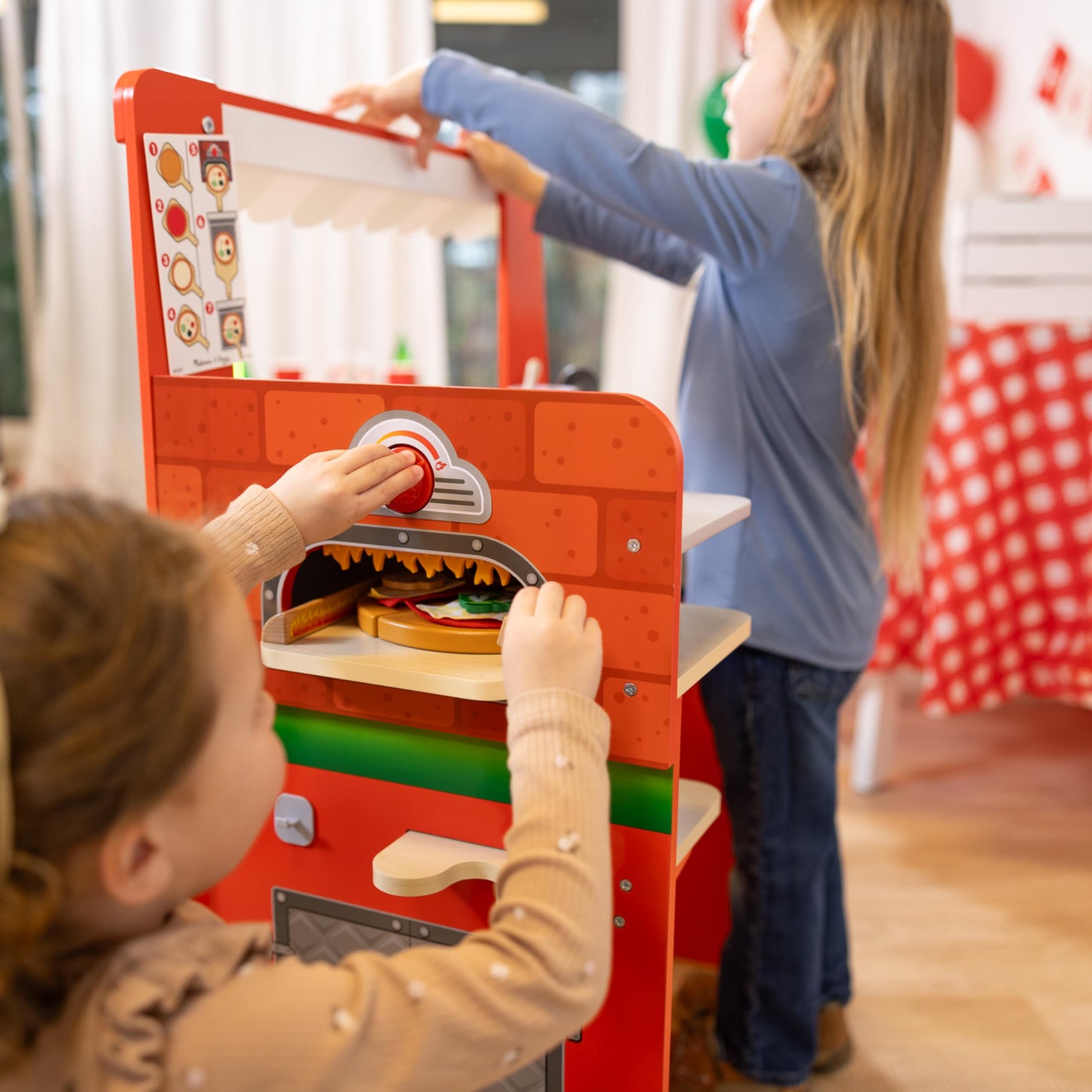 Melissa & Doug Wooden Pizza Food Truck Playset
