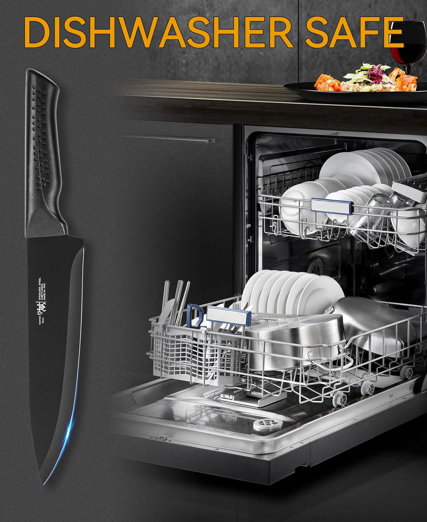 15-Piece Self-Sharpening Knife Set with Block