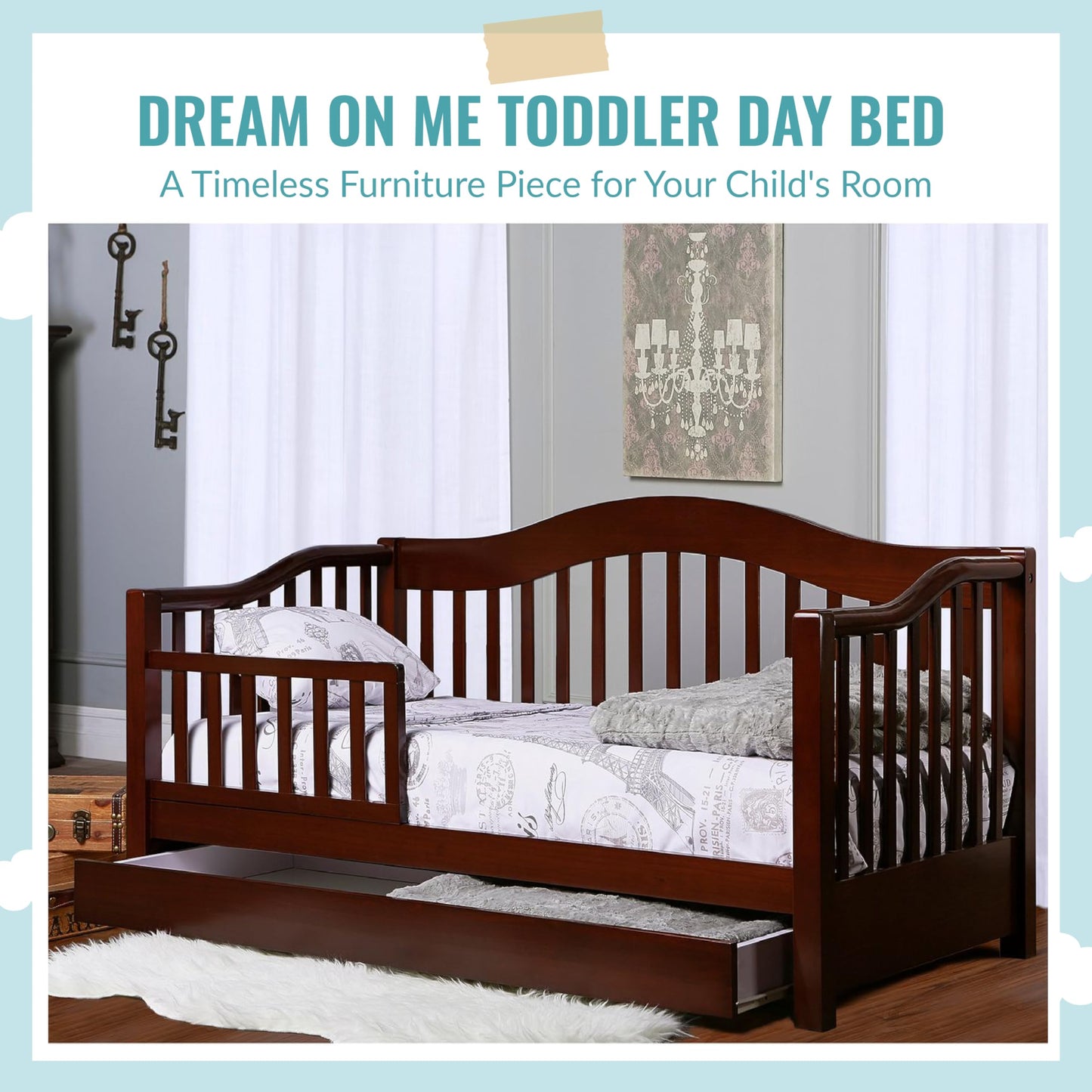 Dream On Me Toddler Day Bed with Storage