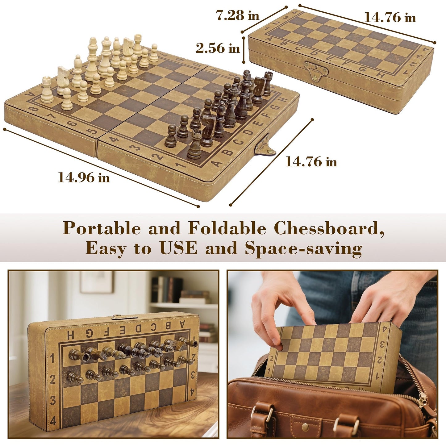 15 Inch Magnetic Chess Set for Family Game Night
