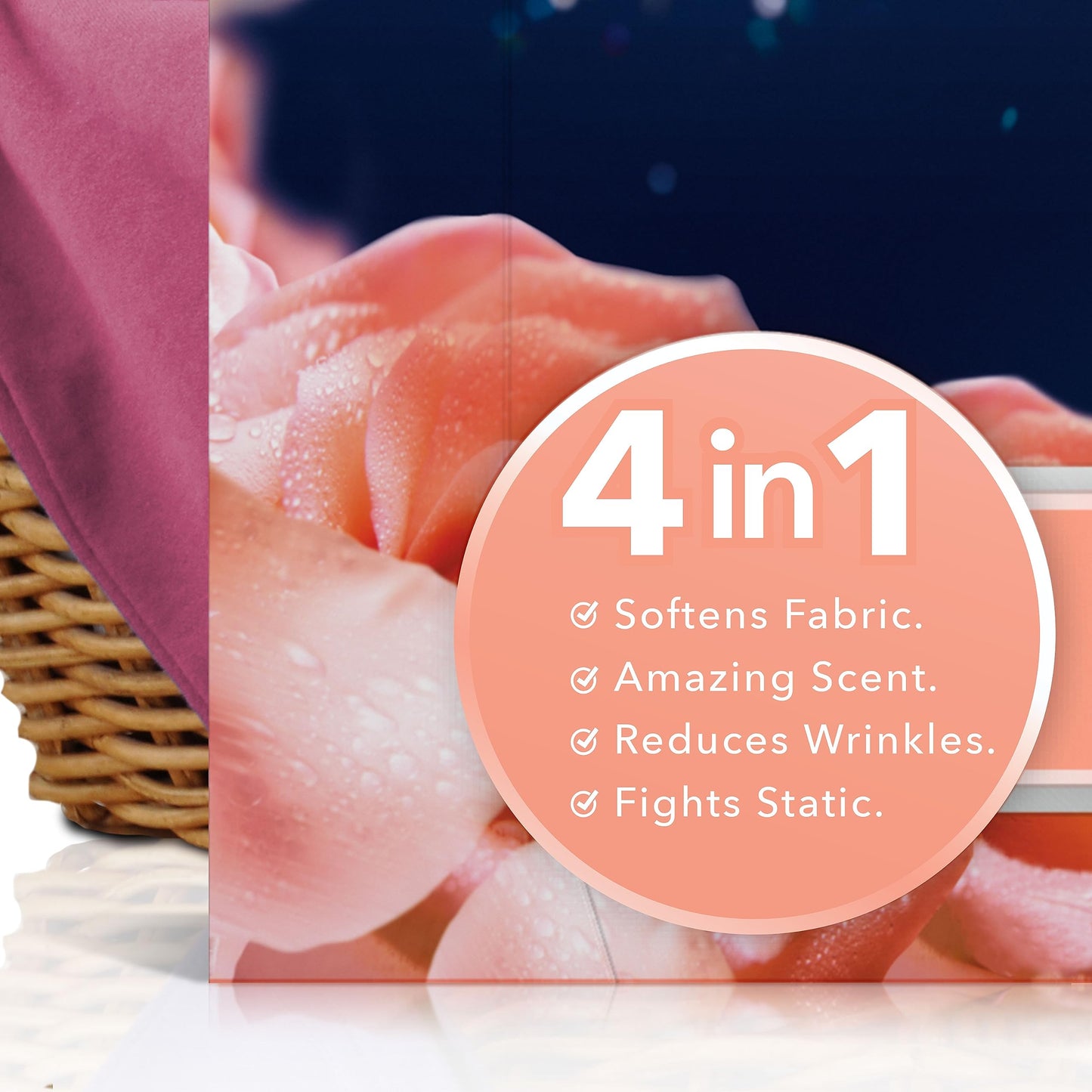 130 Count Downy Infusions Dryer Sheets, Bliss