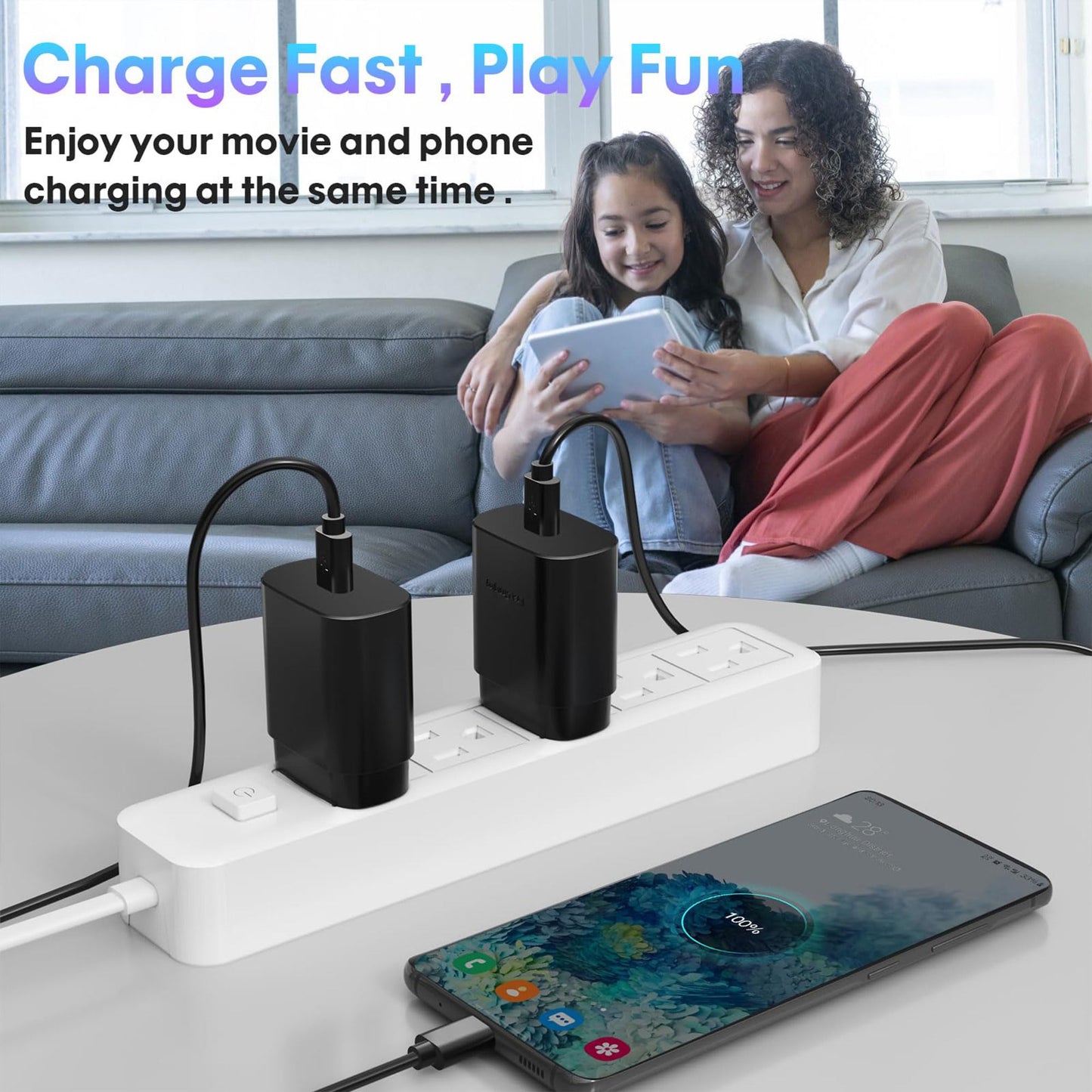 2-Pack Fast Charging Type C Charger Block