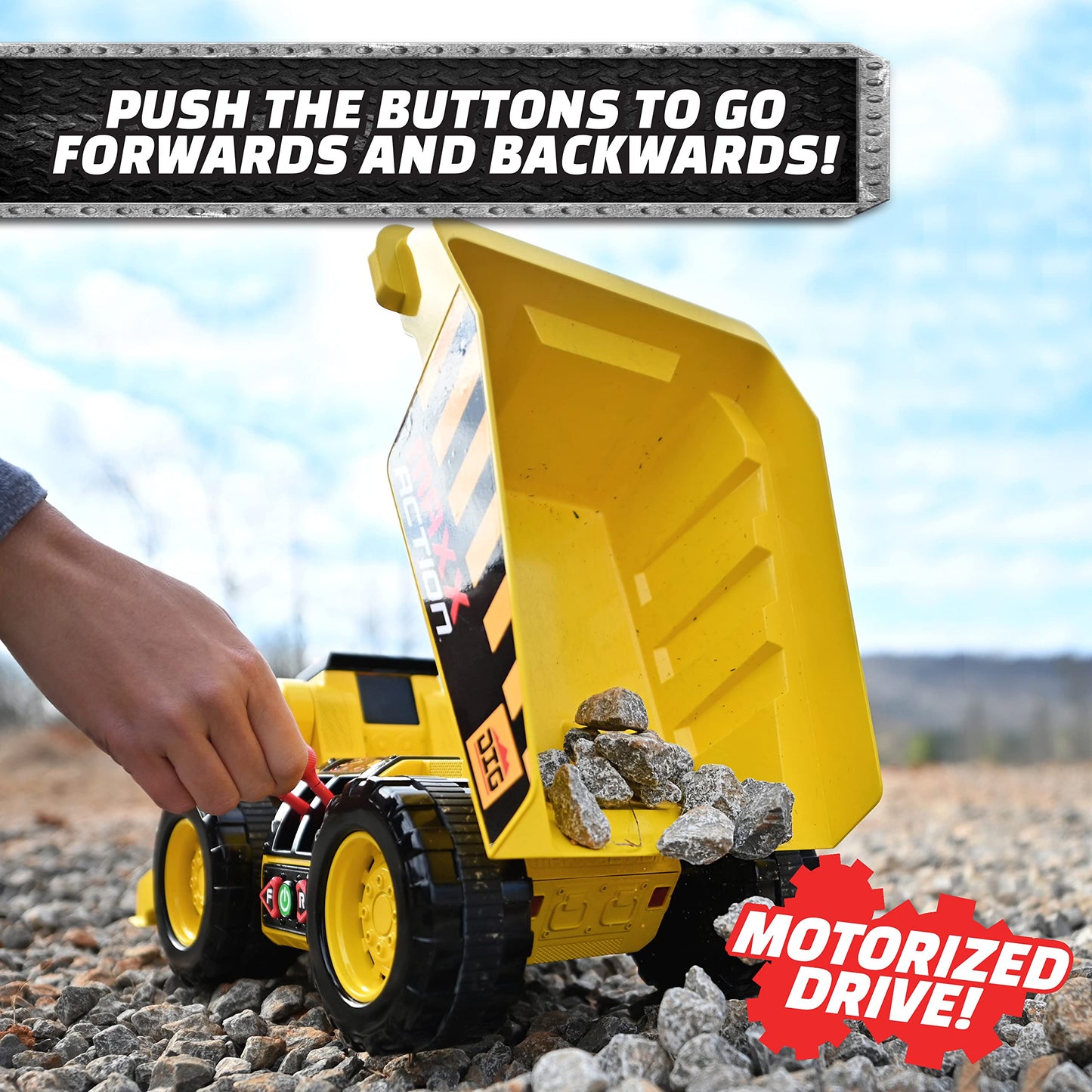 Maxx Action Motorized Excavator and Dump Truck Toy