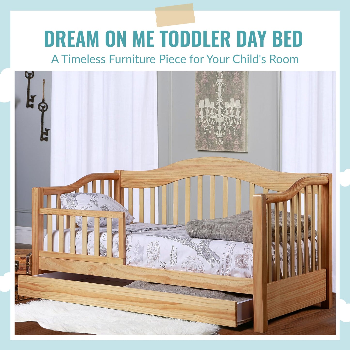 Dream On Me Toddler Day Bed in Natural