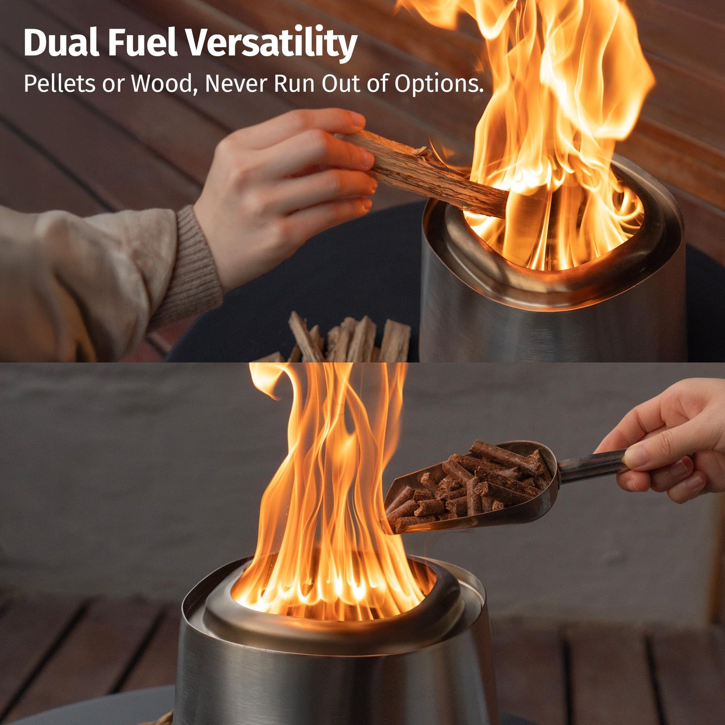 EAST OAK Smokeless Tabletop Fire Pit