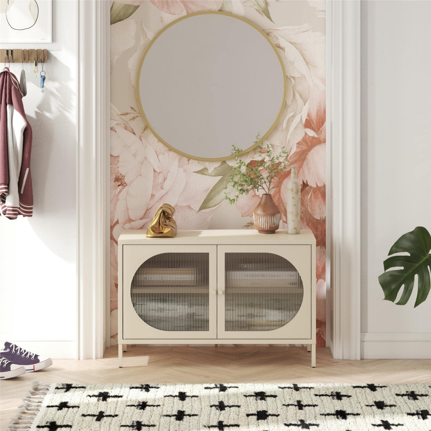 Mr. Kate Luna Fluted Glass Accent Cabinet
