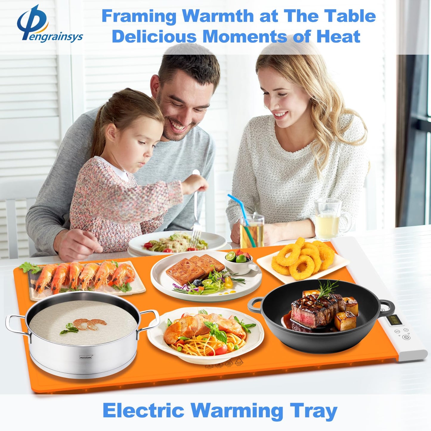 Electric Food Warming Mat with Adjustable Temperature