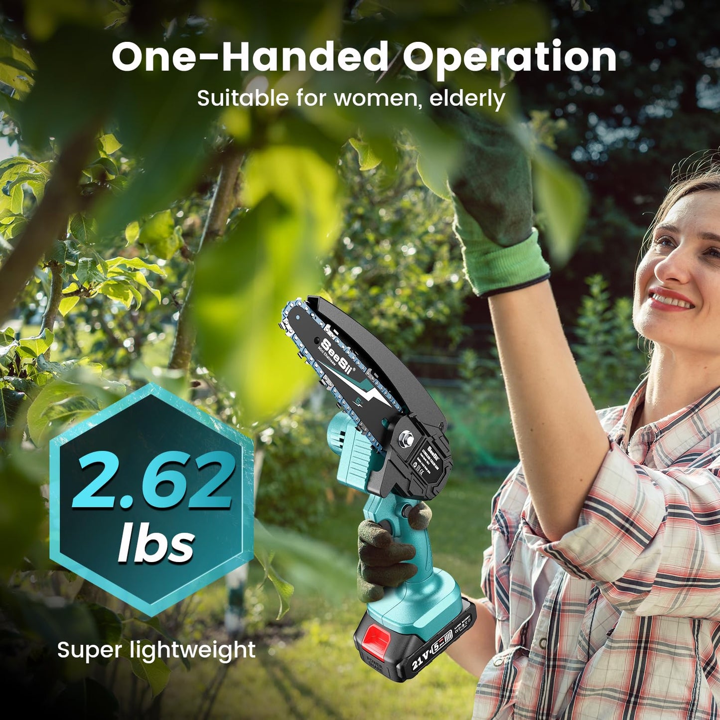 6-Inch Cordless Mini Chainsaw for Tree Trimming