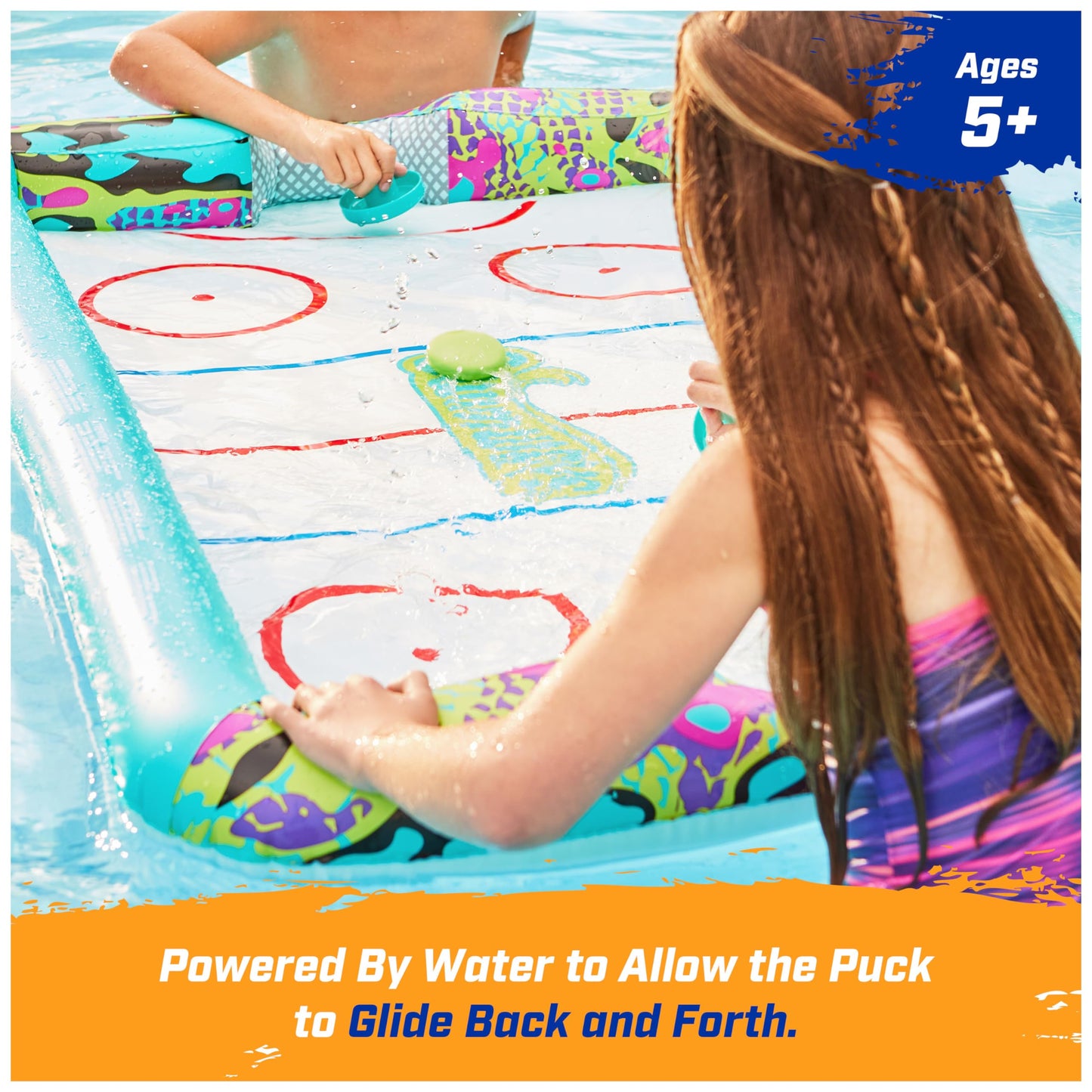 SwimWays Inflatable Water Hockey Pool Game Set