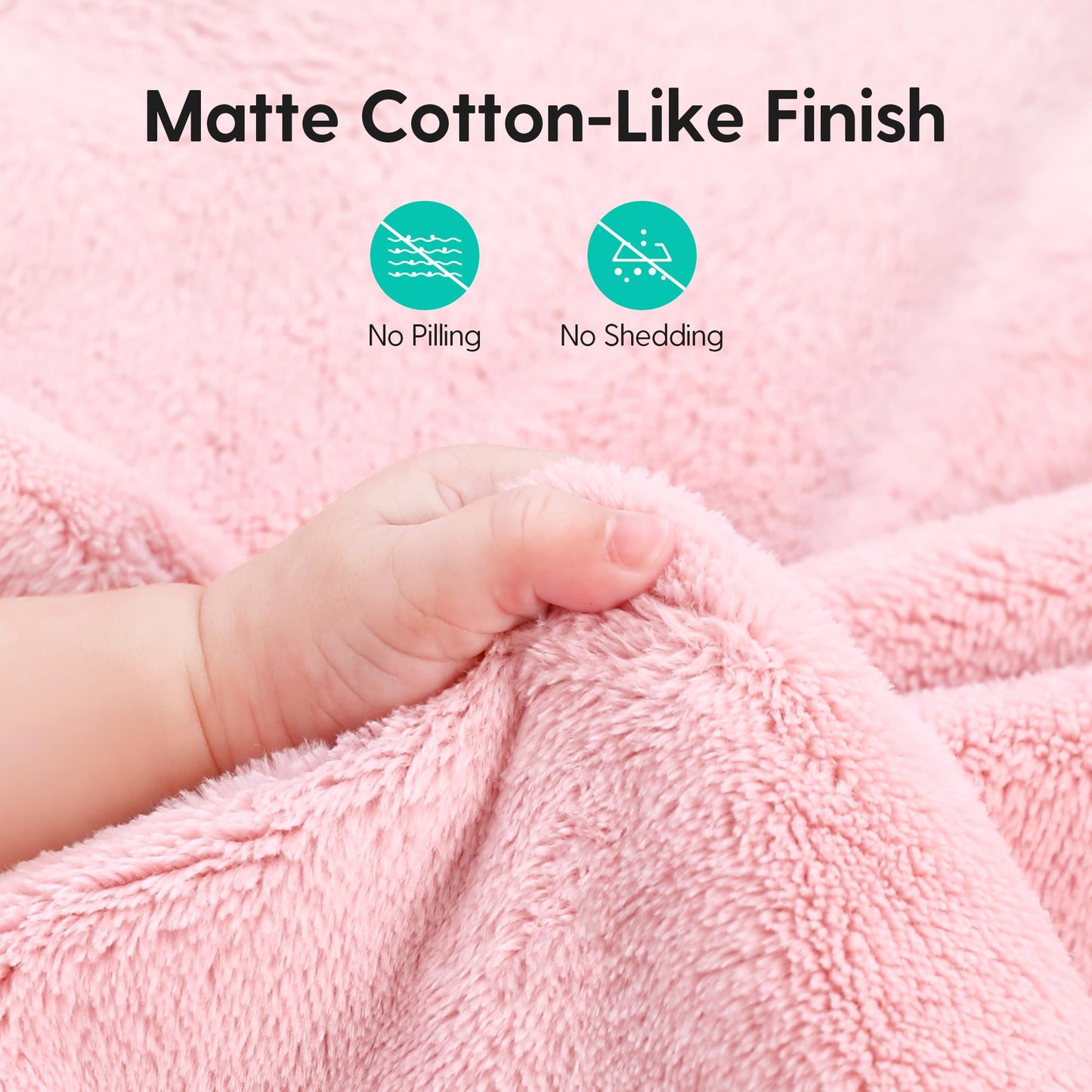 LITTLE SPUD Baby Blankets, MilkyPlush™ Blankets for Newborns, Infants and Toddlers, 50x50 Inch Soft Baby Blanket, Perfect Newborn Gifts for Baby Girls, Pink