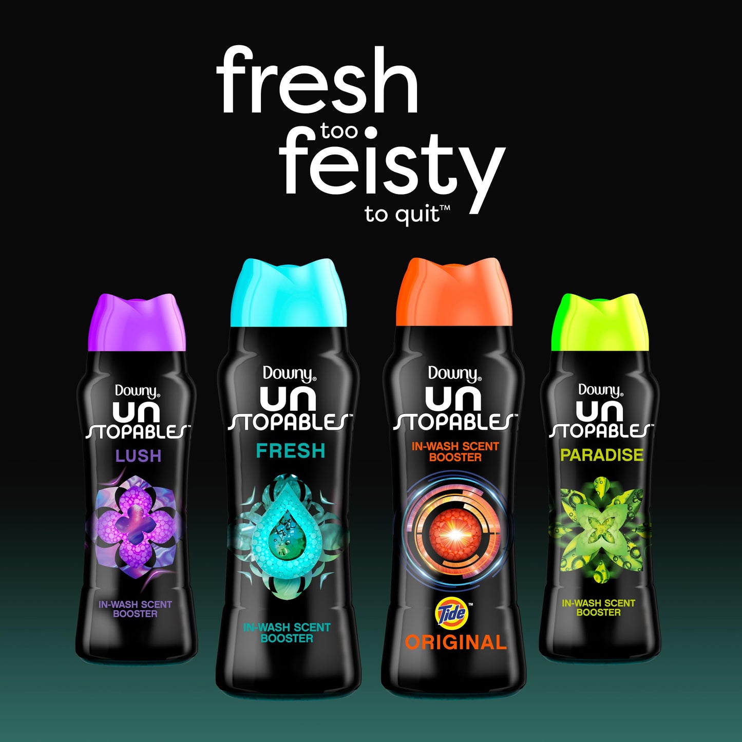 Downy Unstopables Lush Beads, 9.1 Oz Pack of 4