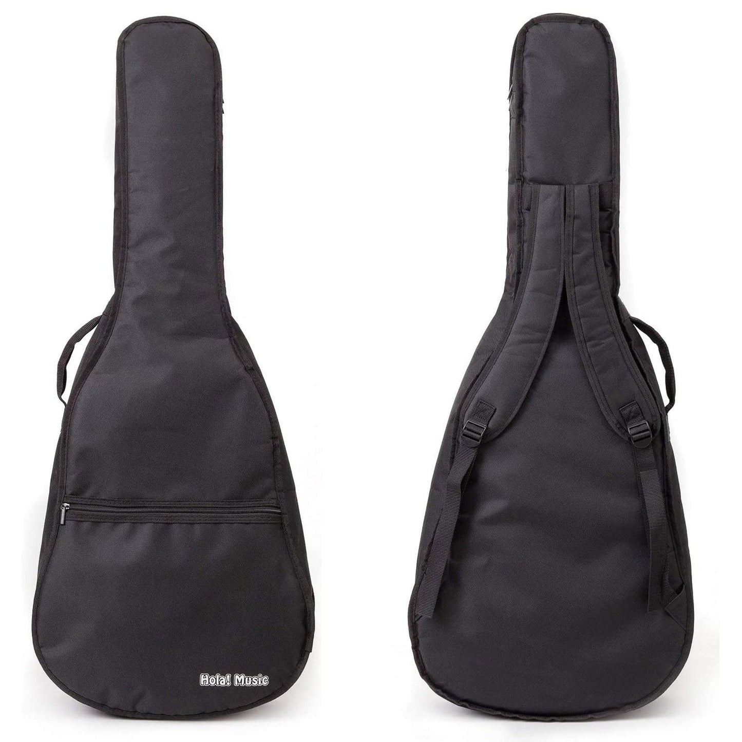 Classical Guitar with Soft Nylon Strings by Hola! Music, Full Size 39 Inch Model HG-39GLS, Natural Gloss Finish - FREE Padded Gig Bag Included