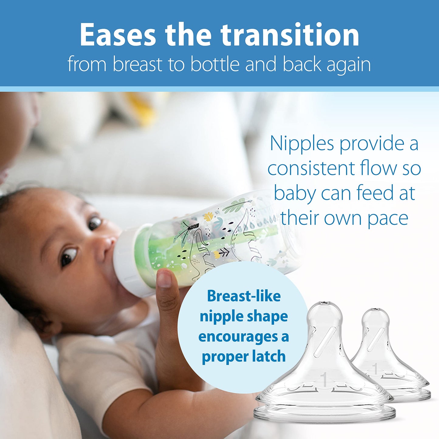 Dr. Brown's Anti-Colic Baby Bottles, Dino Design