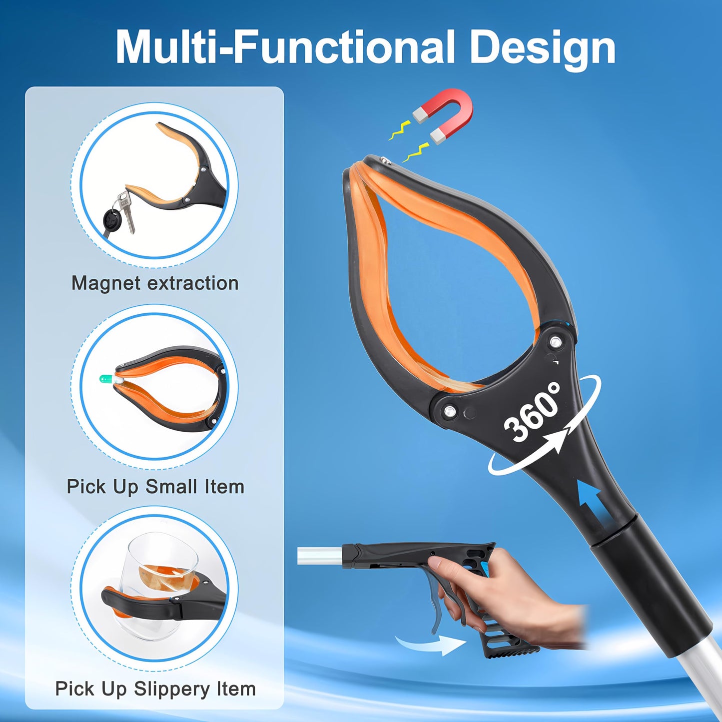 32" Heavy Duty Reacher Tool for Seniors