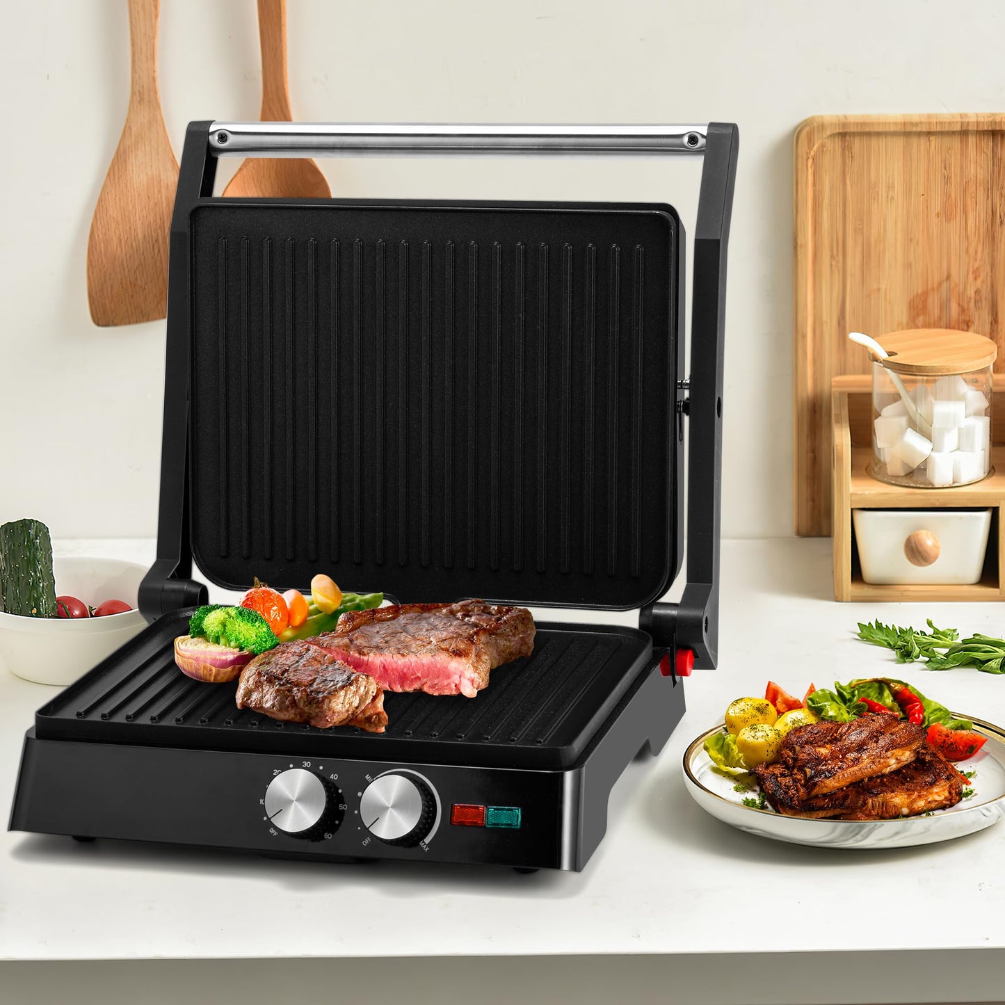 1400W Panini Grill Press by Pukomc