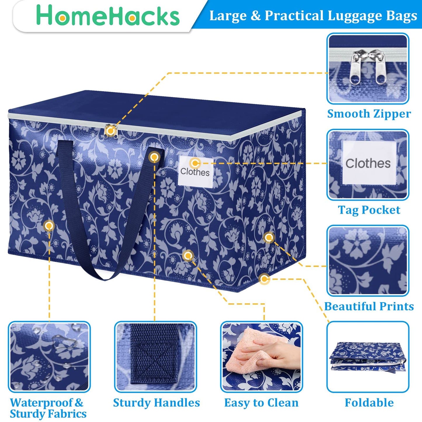 88L Heavy Duty Moving Bags 6-Pack