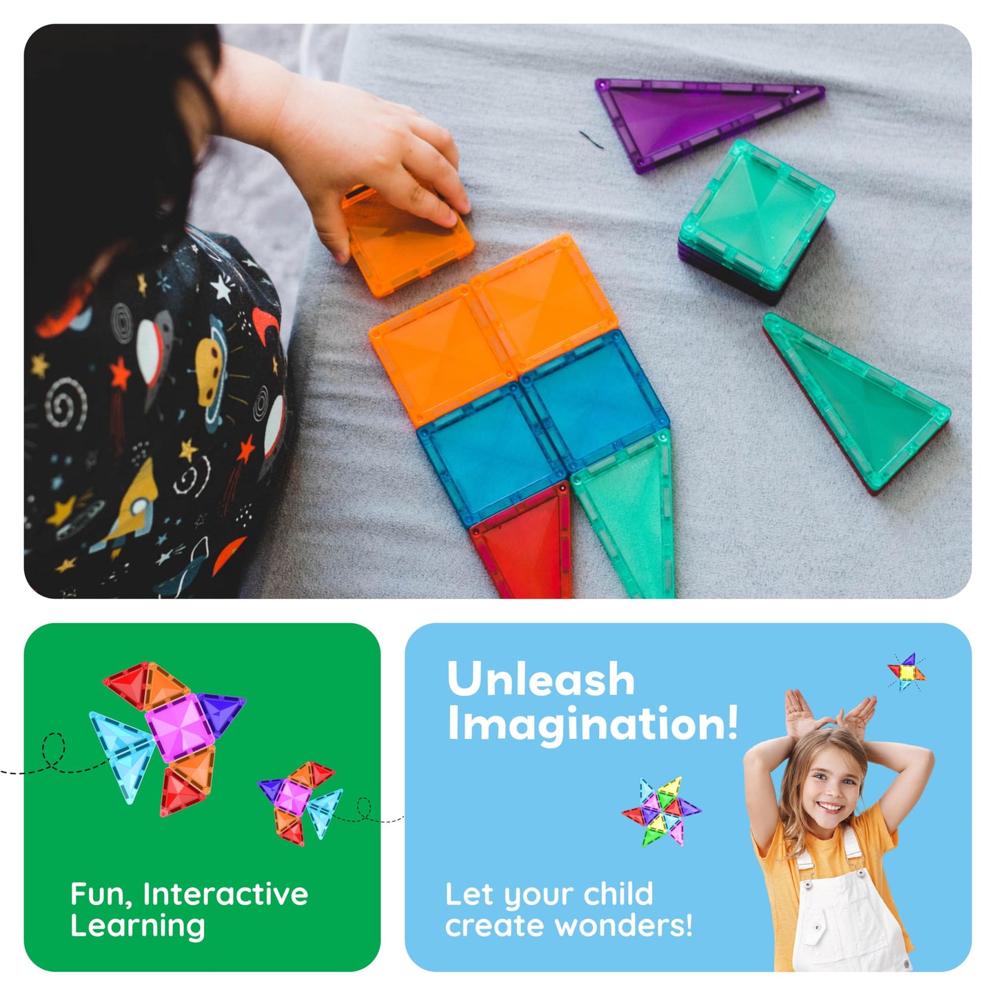 80-Piece PicassoTiles Magnetic Building Set for Kids