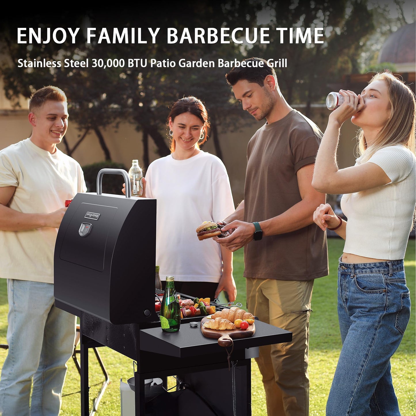 MASTER COOK 3-Burner Stainless Steel Gas Grill