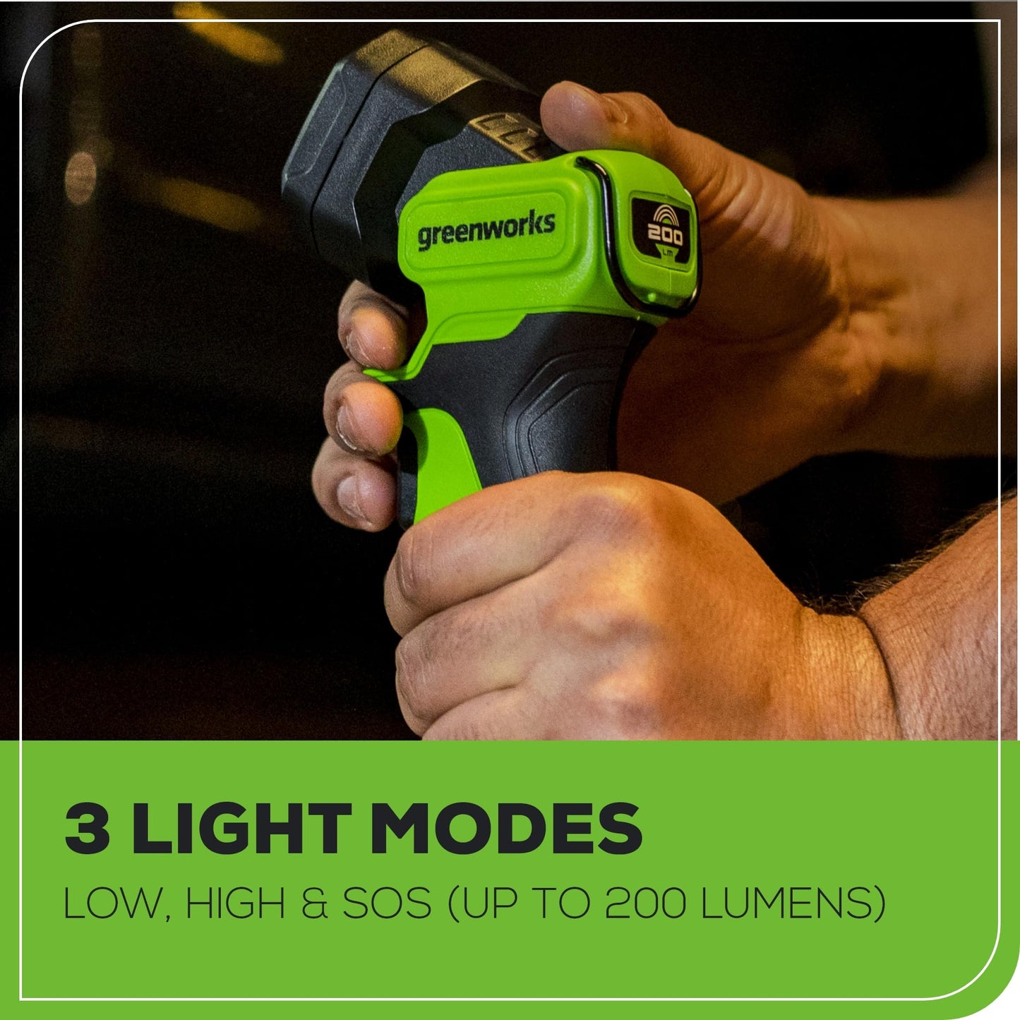 Greenworks 24V Cordless LED Flashlight Kit