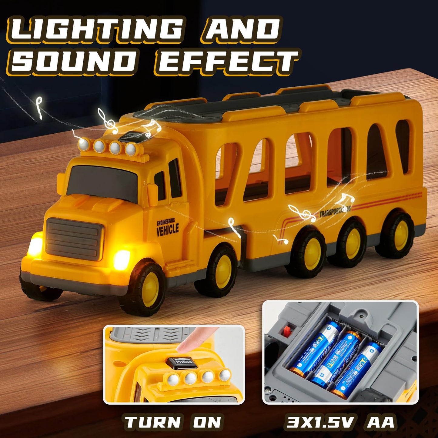 Die-cast Construction Car Carrier Toy Set